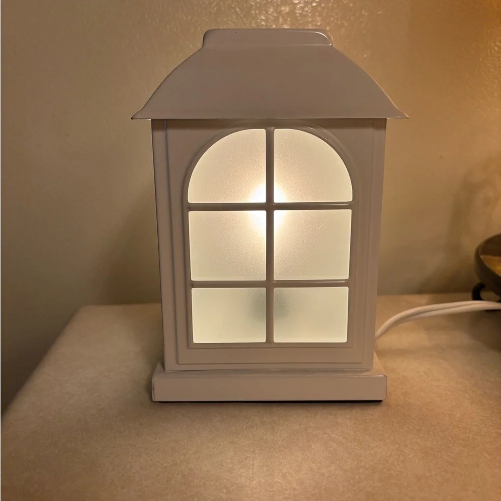 White Lantern Table Night Light Lamp